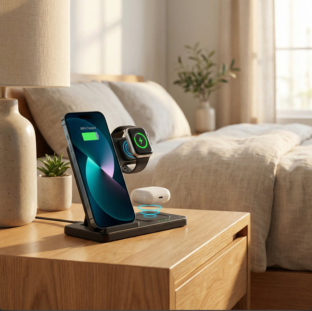 Estación de Carga Inalámbrica 3 en 1