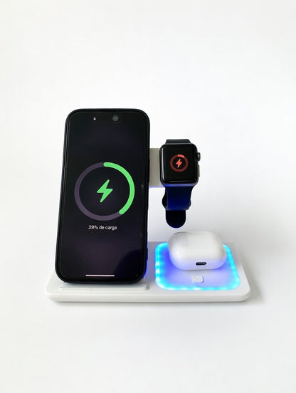 Estación de Carga Inalámbrica 3 en 1
