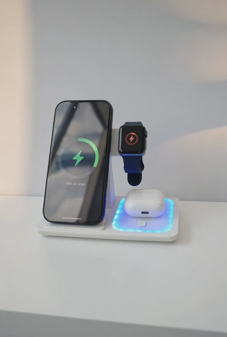 Estación de Carga Inalámbrica 3 en 1
